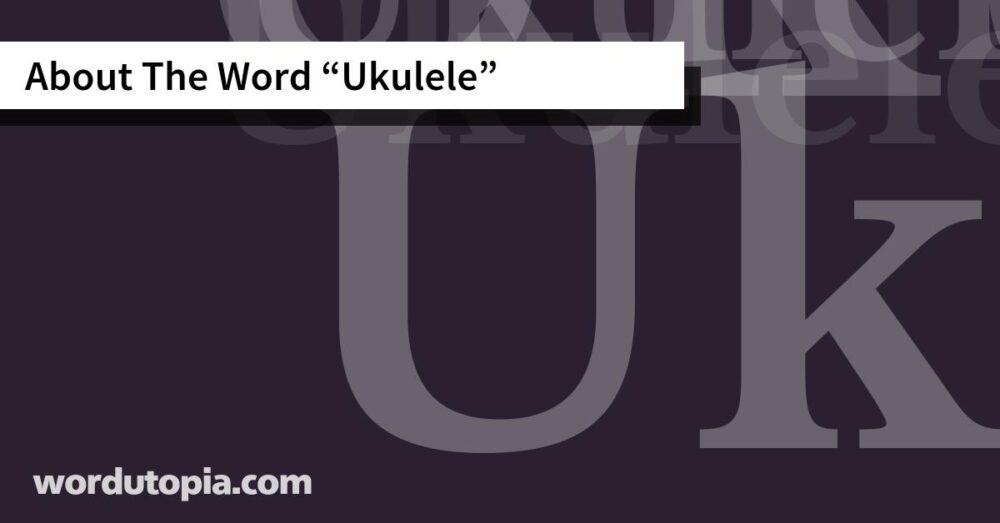 About The Word Ukulele