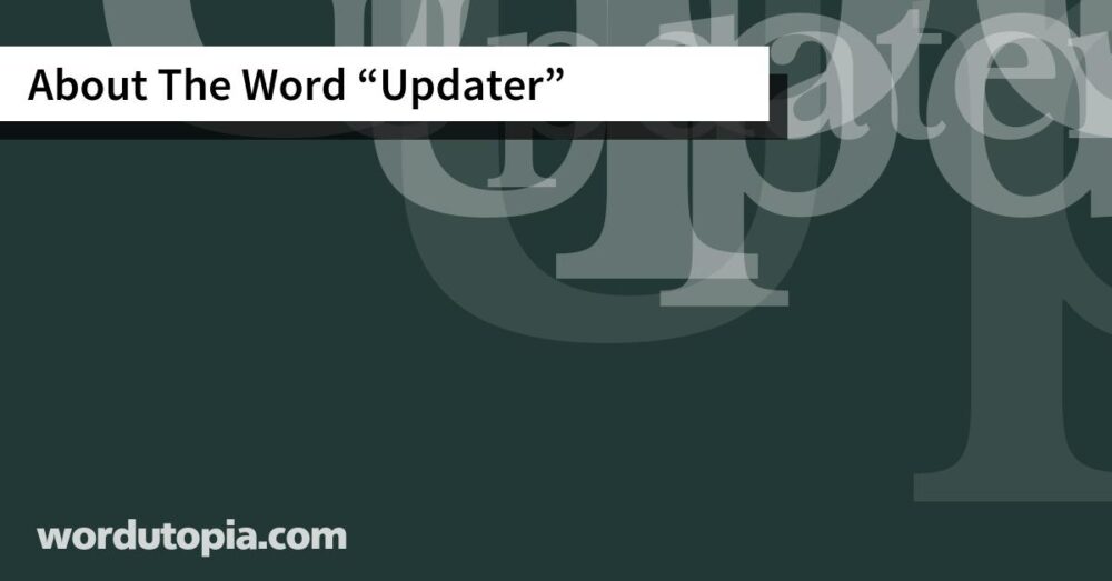 About The Word Updater