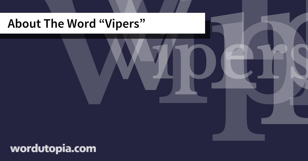About The Word Vipers
