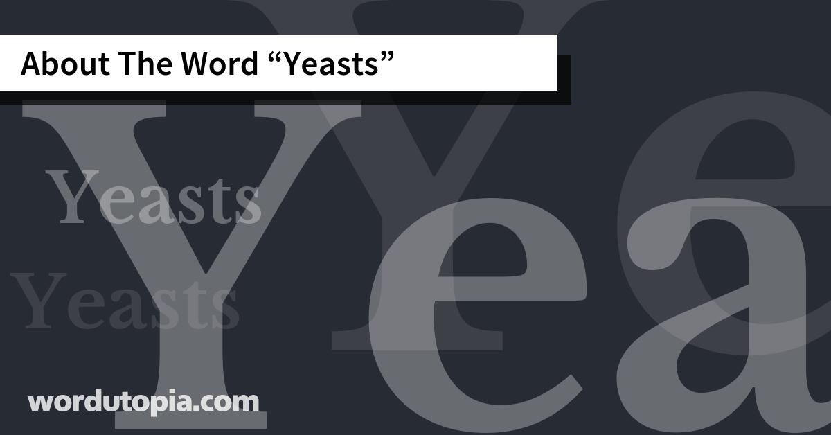 About The Word Yeasts